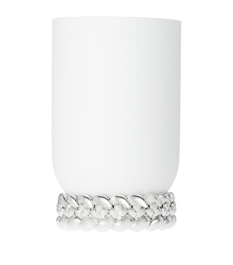 Christofle Babylone porcelain vase 19cm, UK version