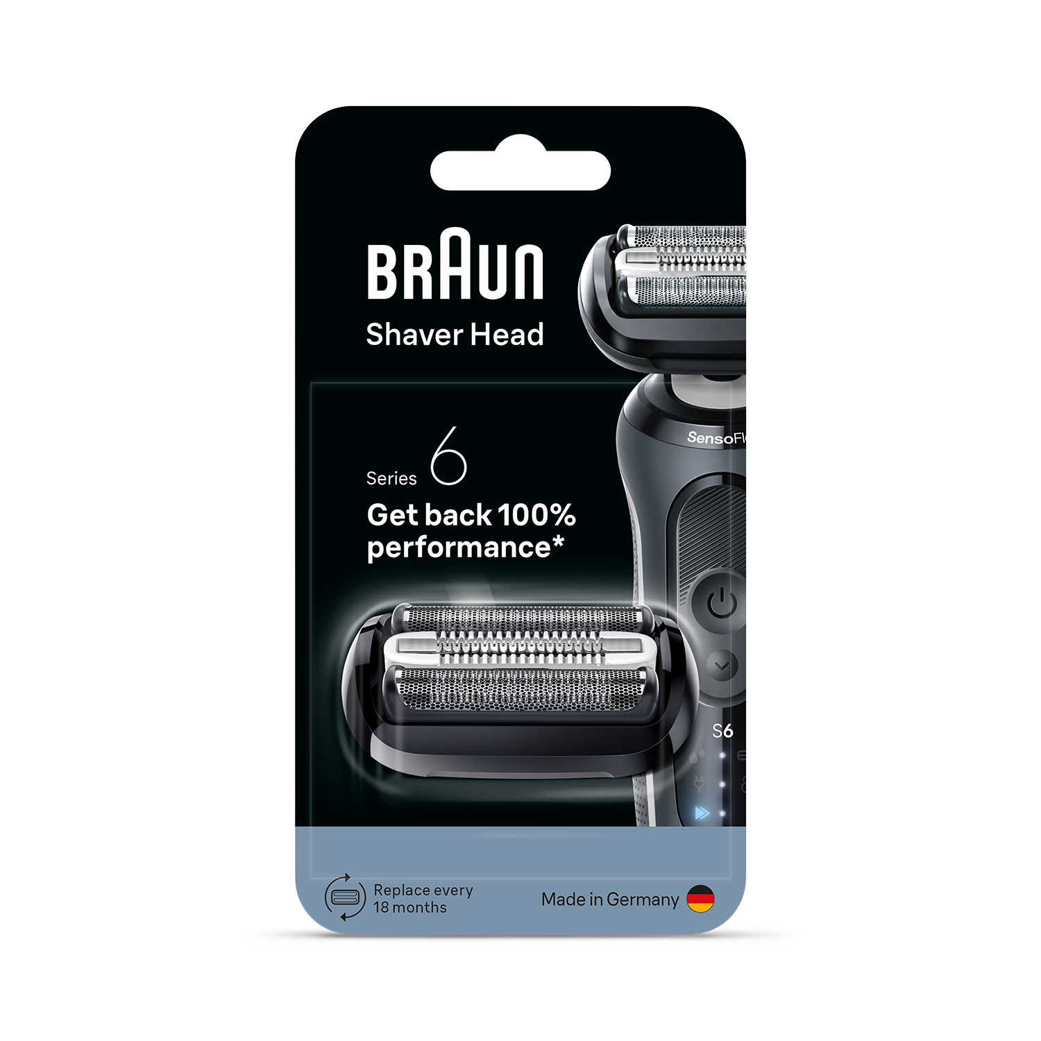 Braun Series 6 replacement head 64B, imported from the UK