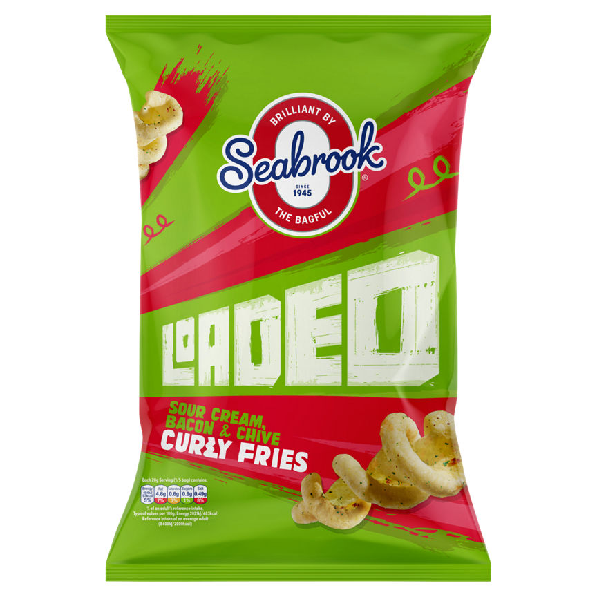 Seabrook Loaded Sour Cream, Bacon & Chive Curly Fries 100g