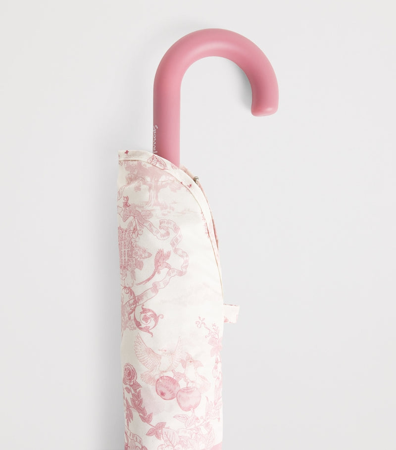 Harrods toile umbrella compact with slipcover (British brand)