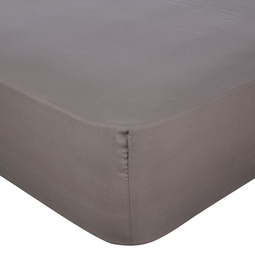 George Home Grey Fitted Sheet - Double General Household ASDA   