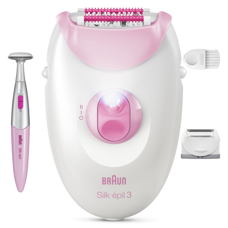 Braun Silk·épil 3 corded epilator pink, imported from the UK