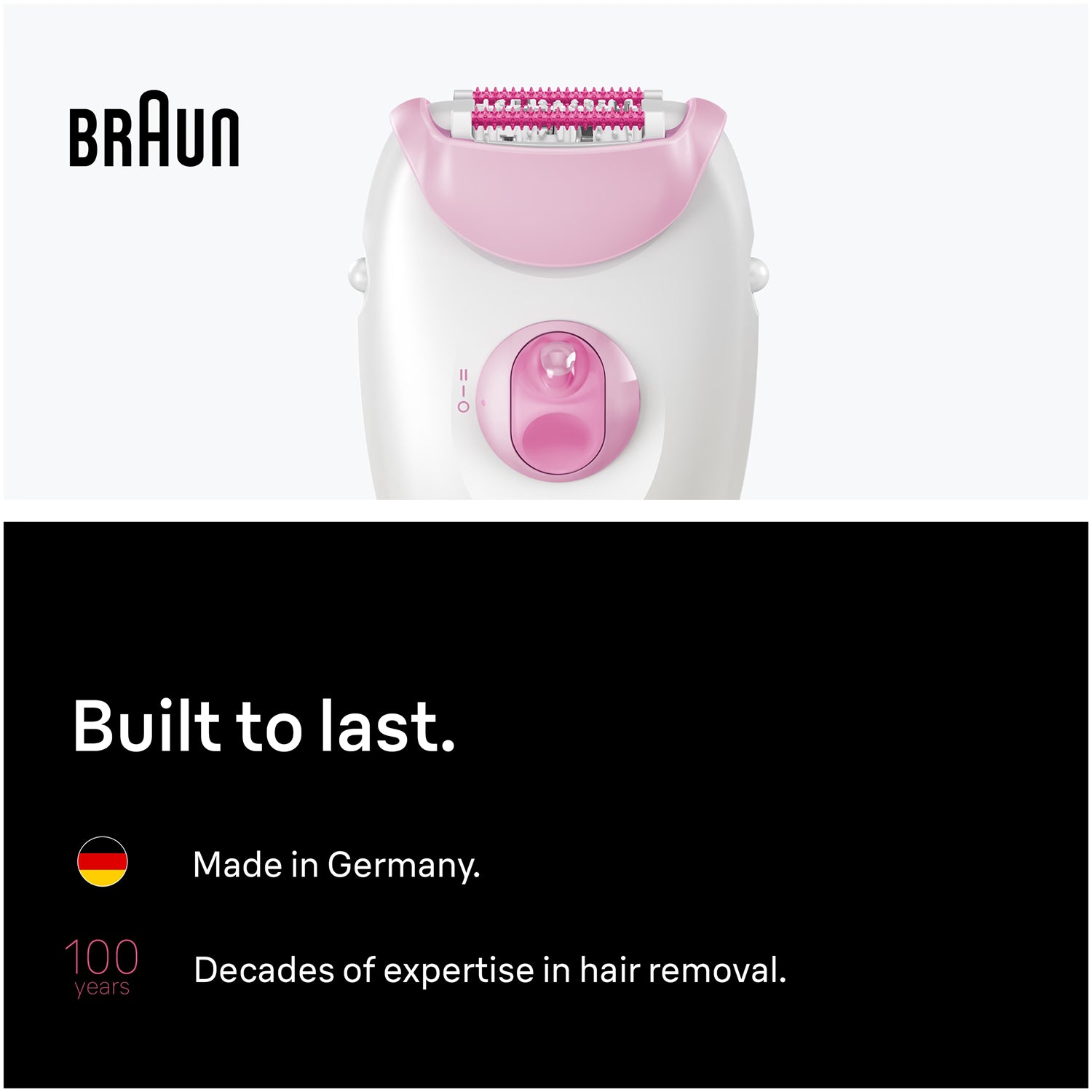 Braun Silk·épil 3 corded epilator pink, imported from the UK