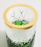 Zodiac Crystal Ivy Green Bathroom Bin (British brand)