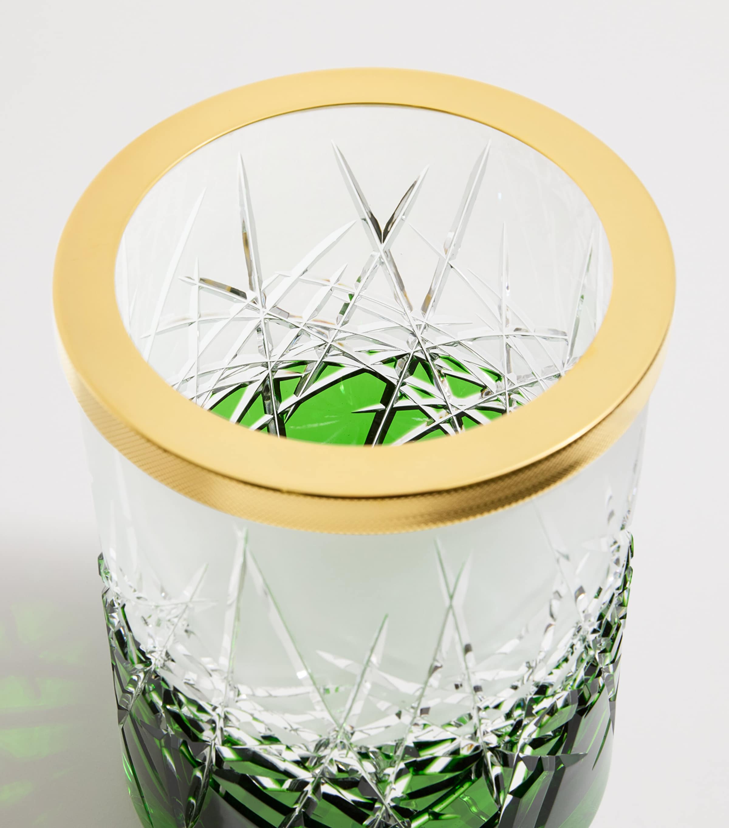 Zodiac Crystal Ivy Green Bathroom Bin (British brand)