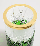 Zodiac Crystal Ivy Green Bathroom Bin (British brand)