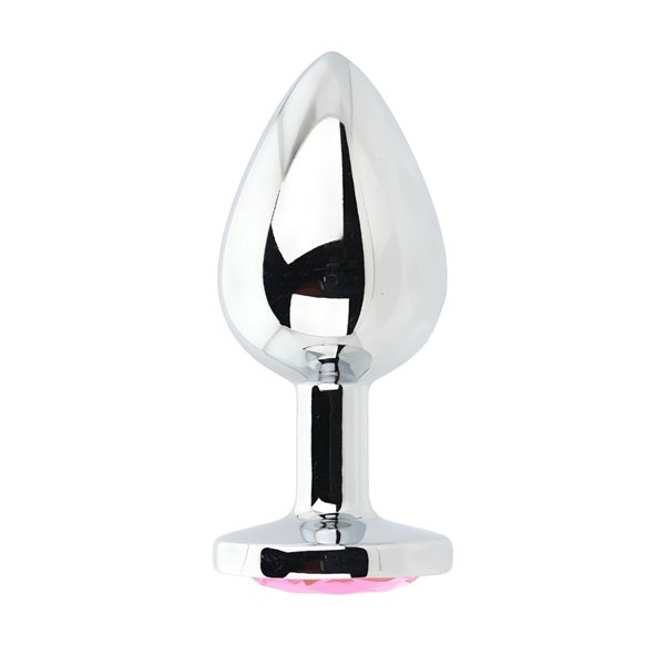 Loving Joy Toosh metal butt plug pink jewel, imported from the UK