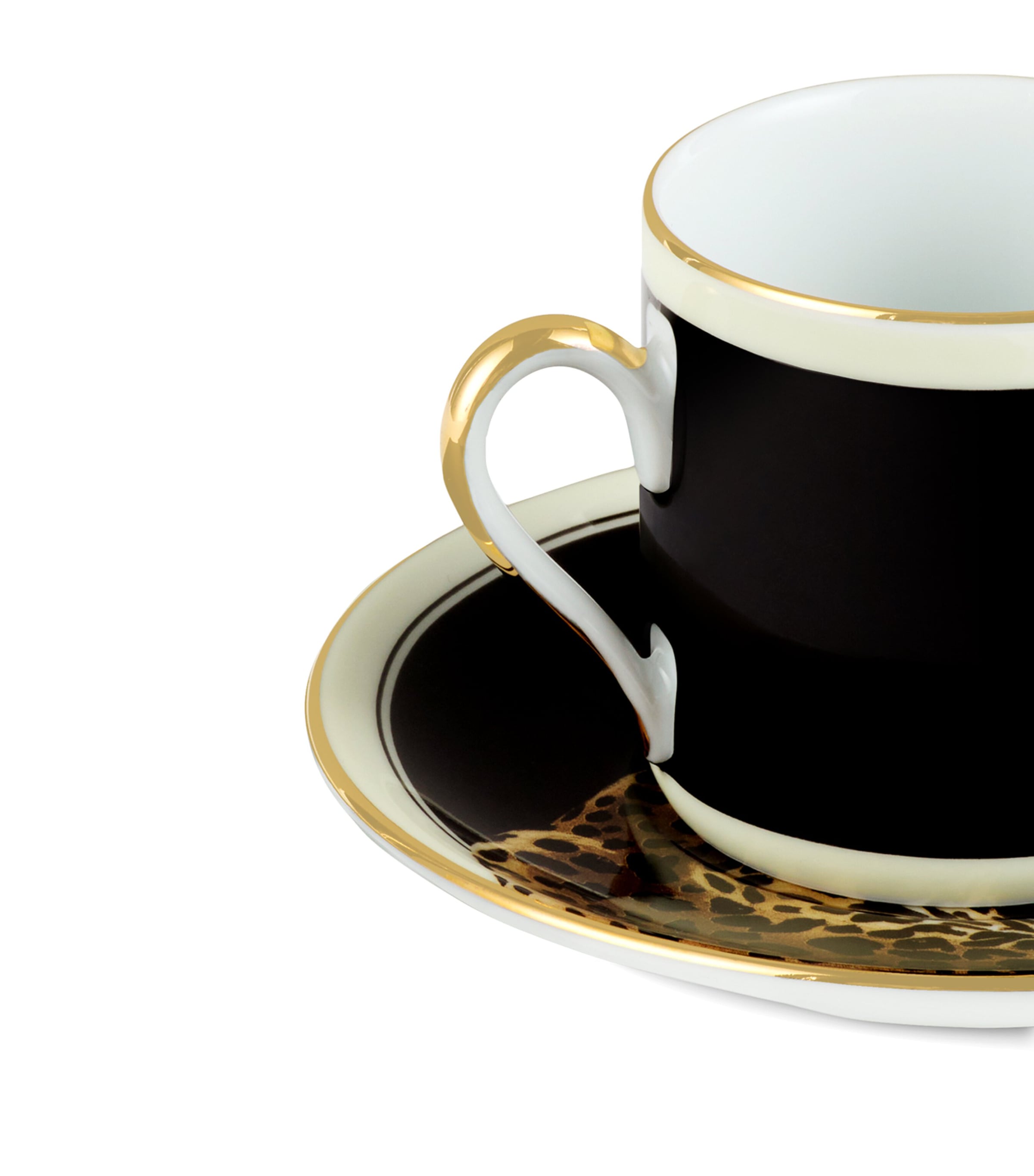 Dolce&Gabbana Casa leopard espresso cup and saucer - British product