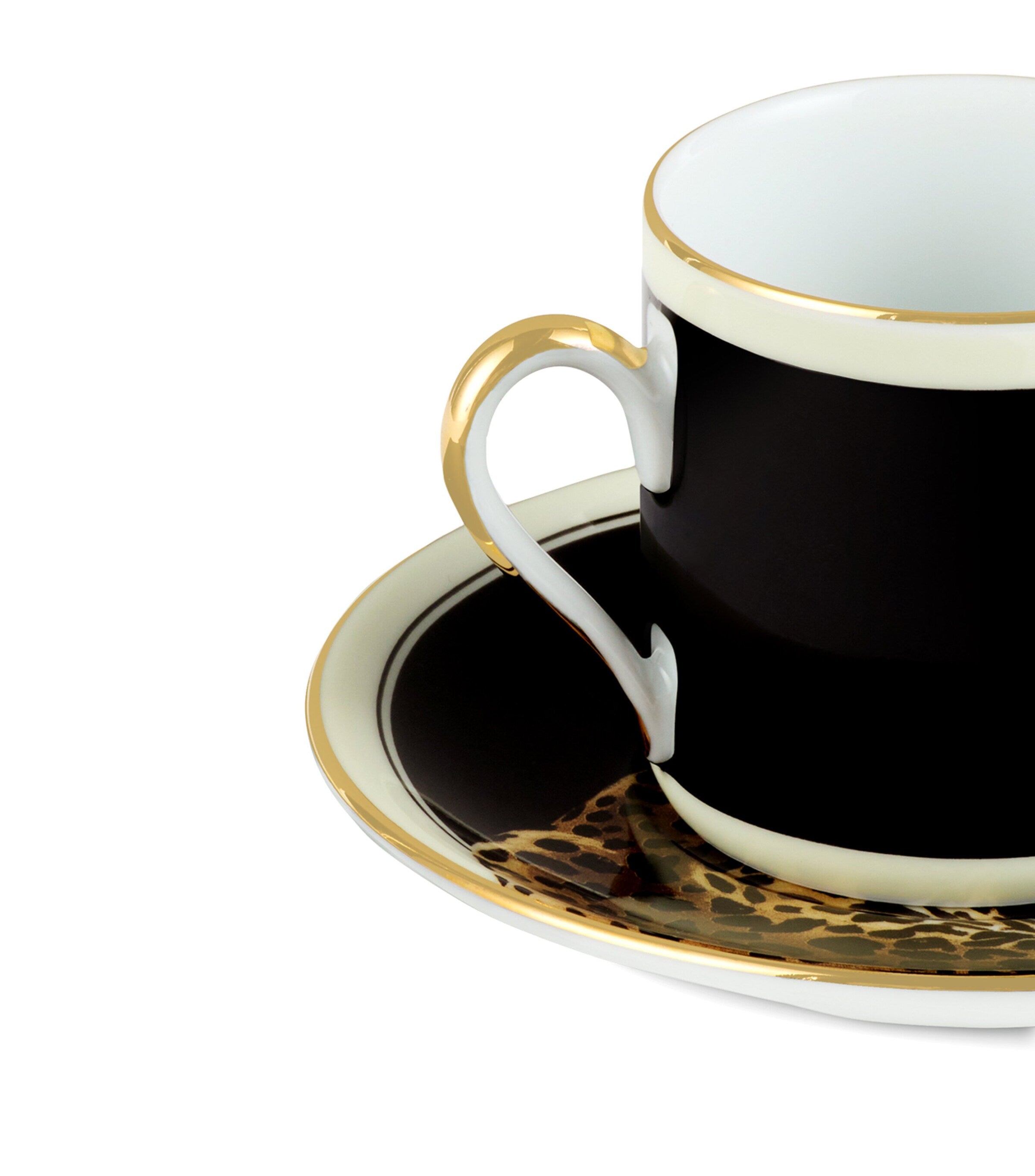 Dolce&Gabbana Casa leopard espresso cup and saucer - British product