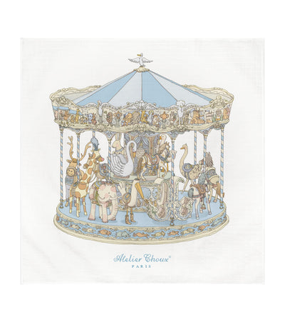 Harrods Atelier Choux Cotton Carousel Swaddle - 100cm x 100cm- Buy online at McGrocer