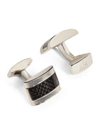 Tateossian carbon fibre D-Shape cufflinks, UK version