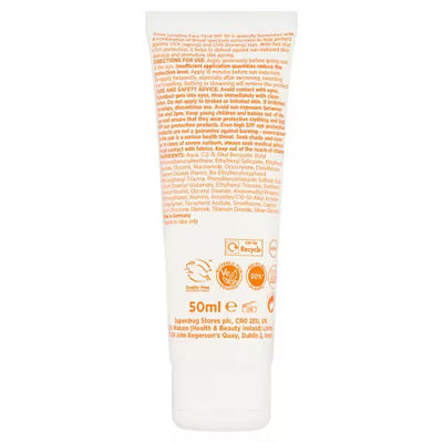 Superdrug Solait Sensitive Face Fluid SPF 50 Sunscreen 50ml- Kjøp online hos McGrocer