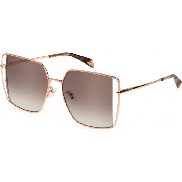 Police brown SPLL37 sunglasses metal frame, imported from the UK