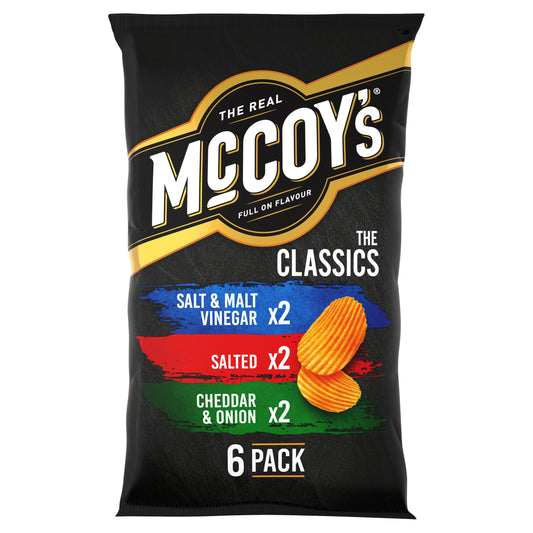 McCoy's Classic Variety Pack Crisps 6x25g GOODS Sainsburys   