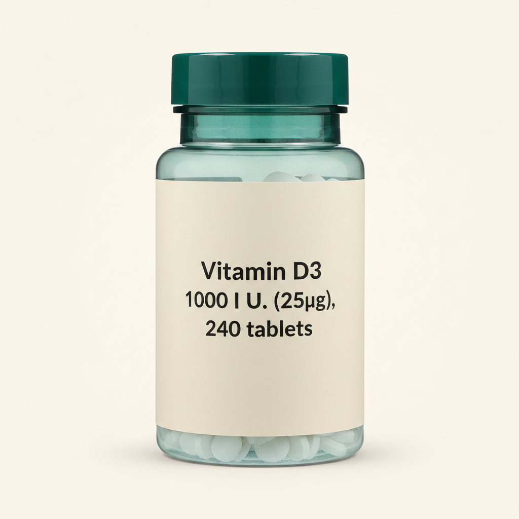 Holland & Barrett Vitamin D3 1000 I.U 25ug 240 Tablets