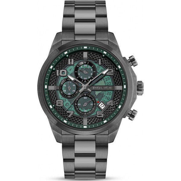 Police green mens Soul watch stainless steel (British brand)