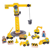 Bigjigs Rail Yellow Crane Construction Set GOODS Superdrug   