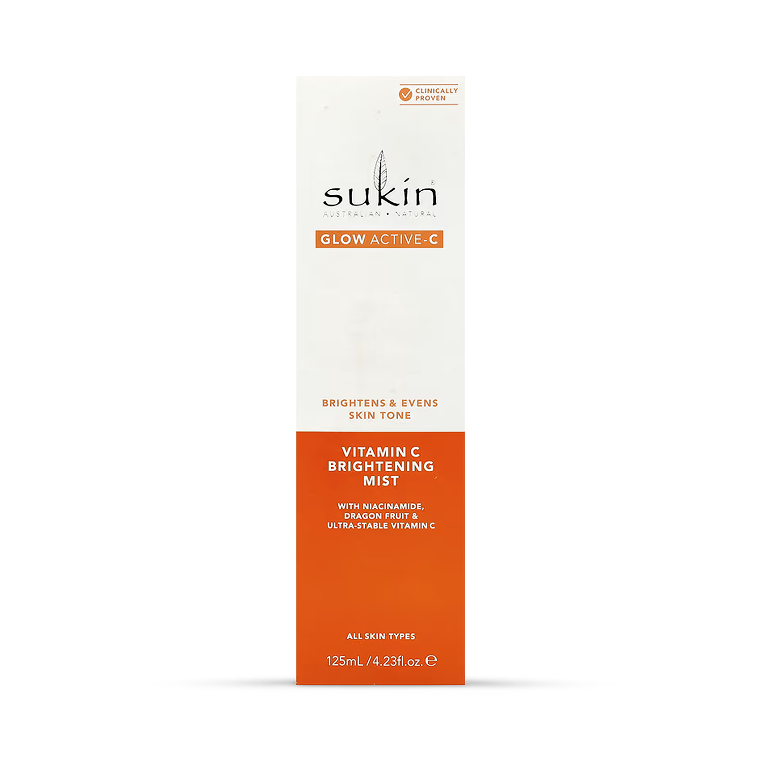 Sukin Glowactive-C Vitamin C Brightening Mist 125ml, imported from the UK