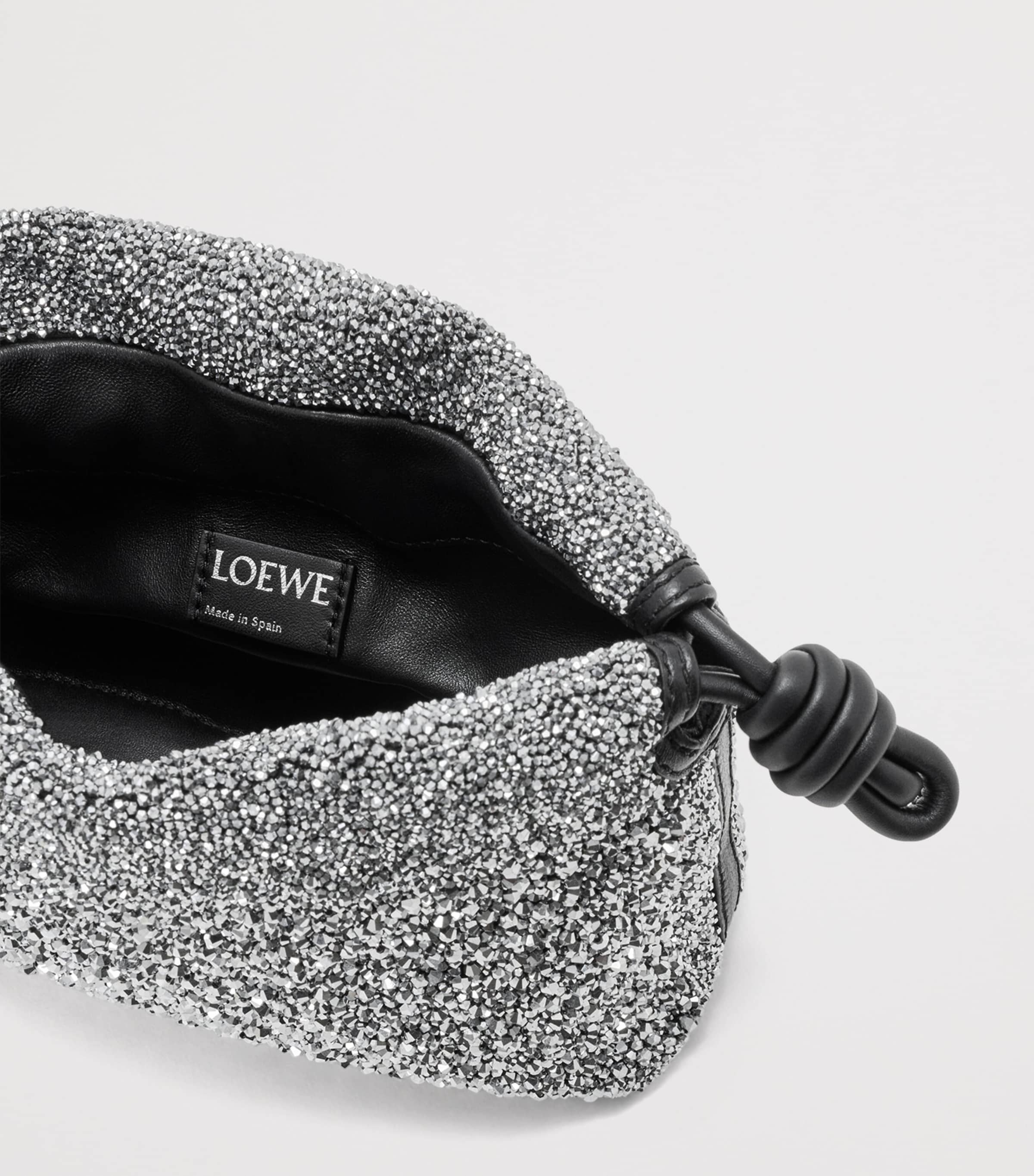 LOEWE Mini Beaded Flamenco clutch purse, imported from the UK