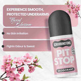 Scrubbingtons Pit Stop Floral Blossom deodorant 75ml 4-pack, imported from the UK