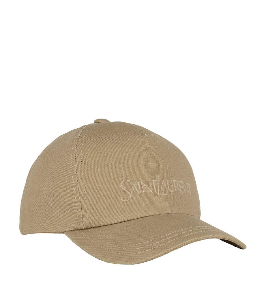 Saint Laurent baseball cap with tonal embroidered branding, UK version