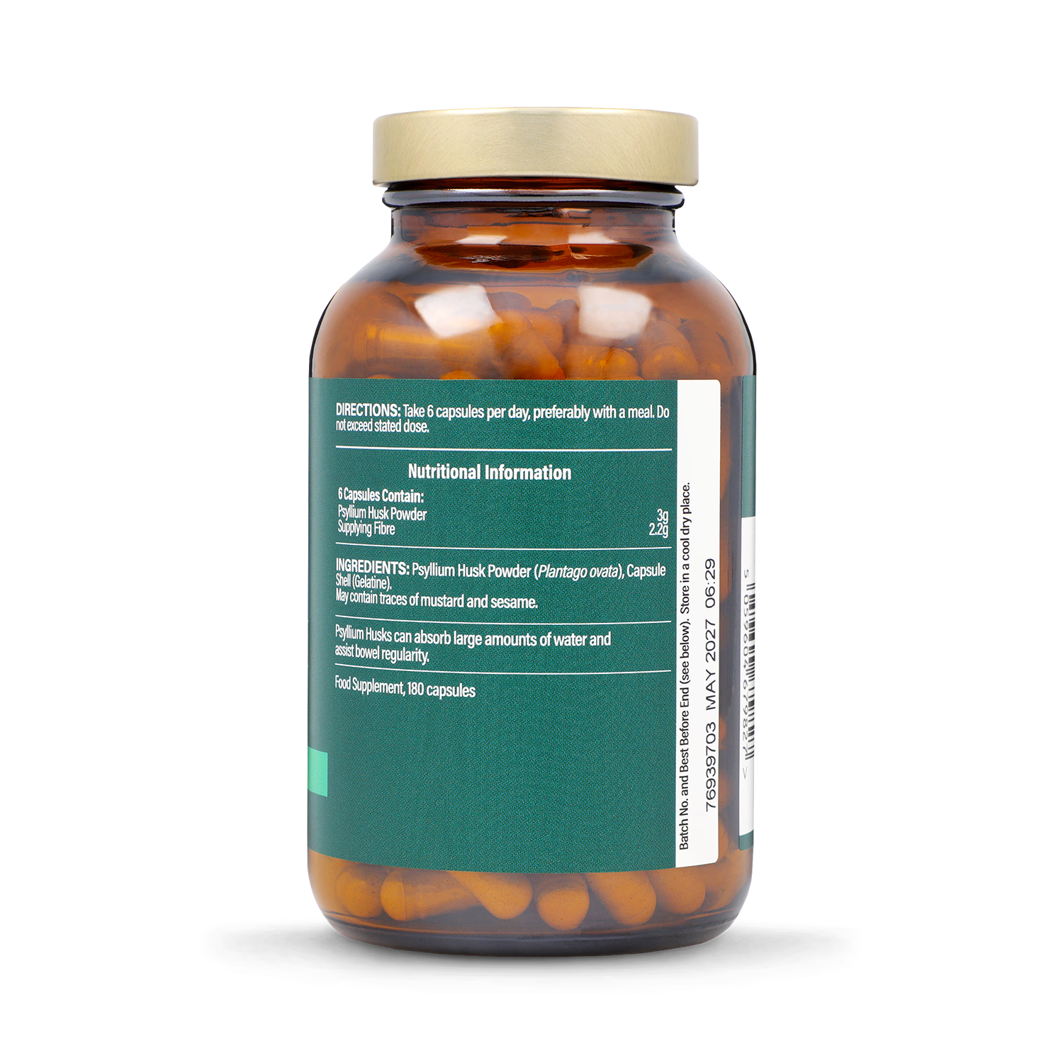 Holland & Barrett Psyllium Husk Capsules 180 Count, UK version