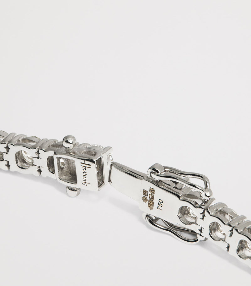 Harrods white gold diamond tennis bracelet 8.00ct, imported from the UK