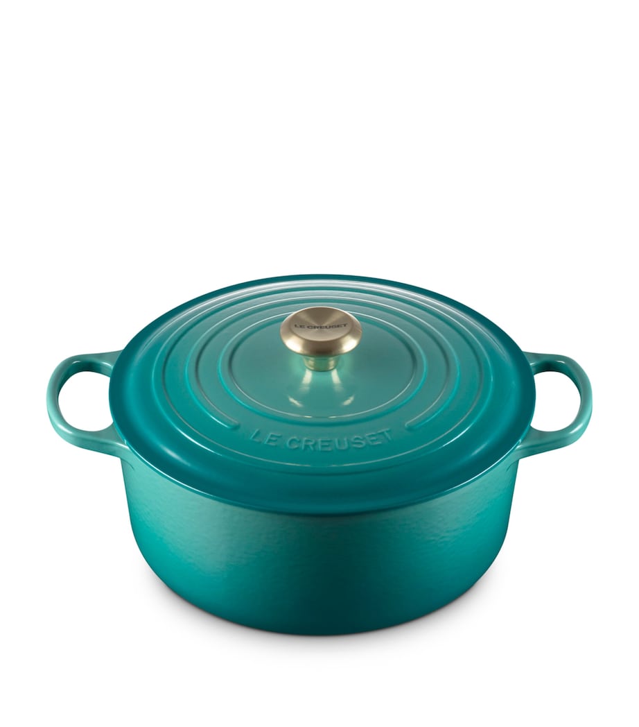 Le Creuset 28cm cast iron round casserole dish - British product