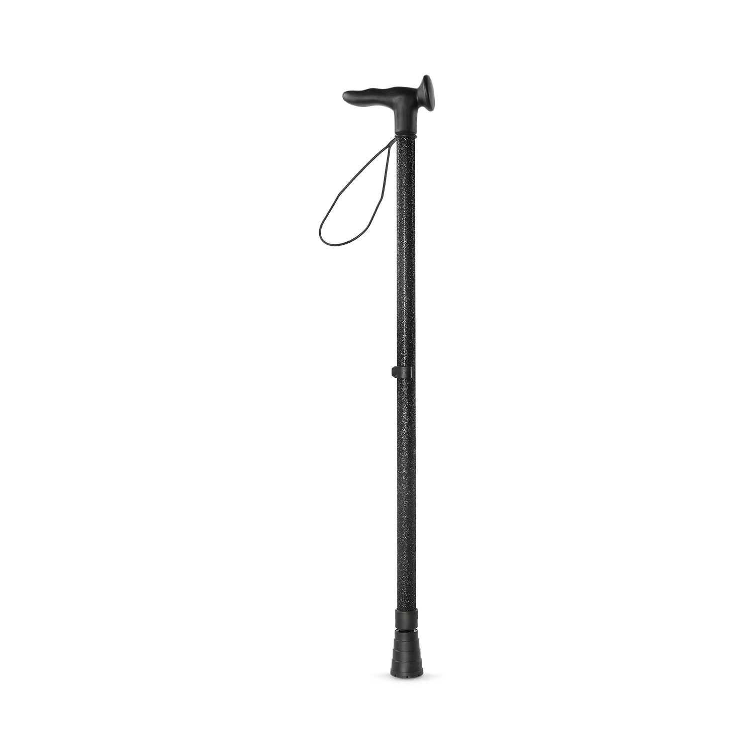 Cool Walking Sticks left hand walking stick black glitter - British product