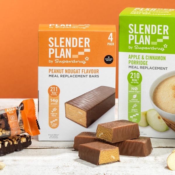 Superdrug Slenderplan Peanut Nougat Bars  x 4