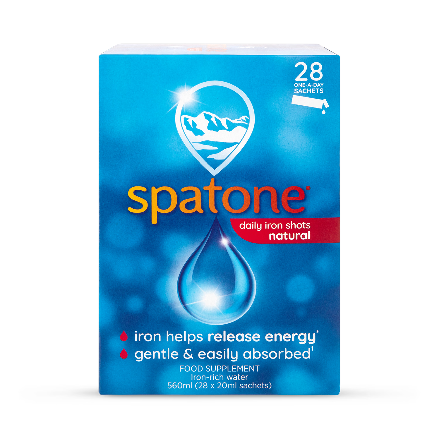 Spatone iron supplement 20ml sachets 28 pack (British brand)