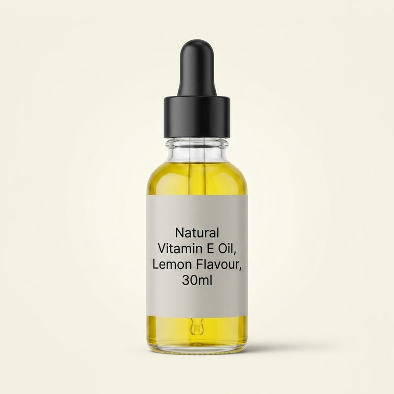 Holland & Barrett vitamin E oil lemon flavour 75ml, imported from the UK