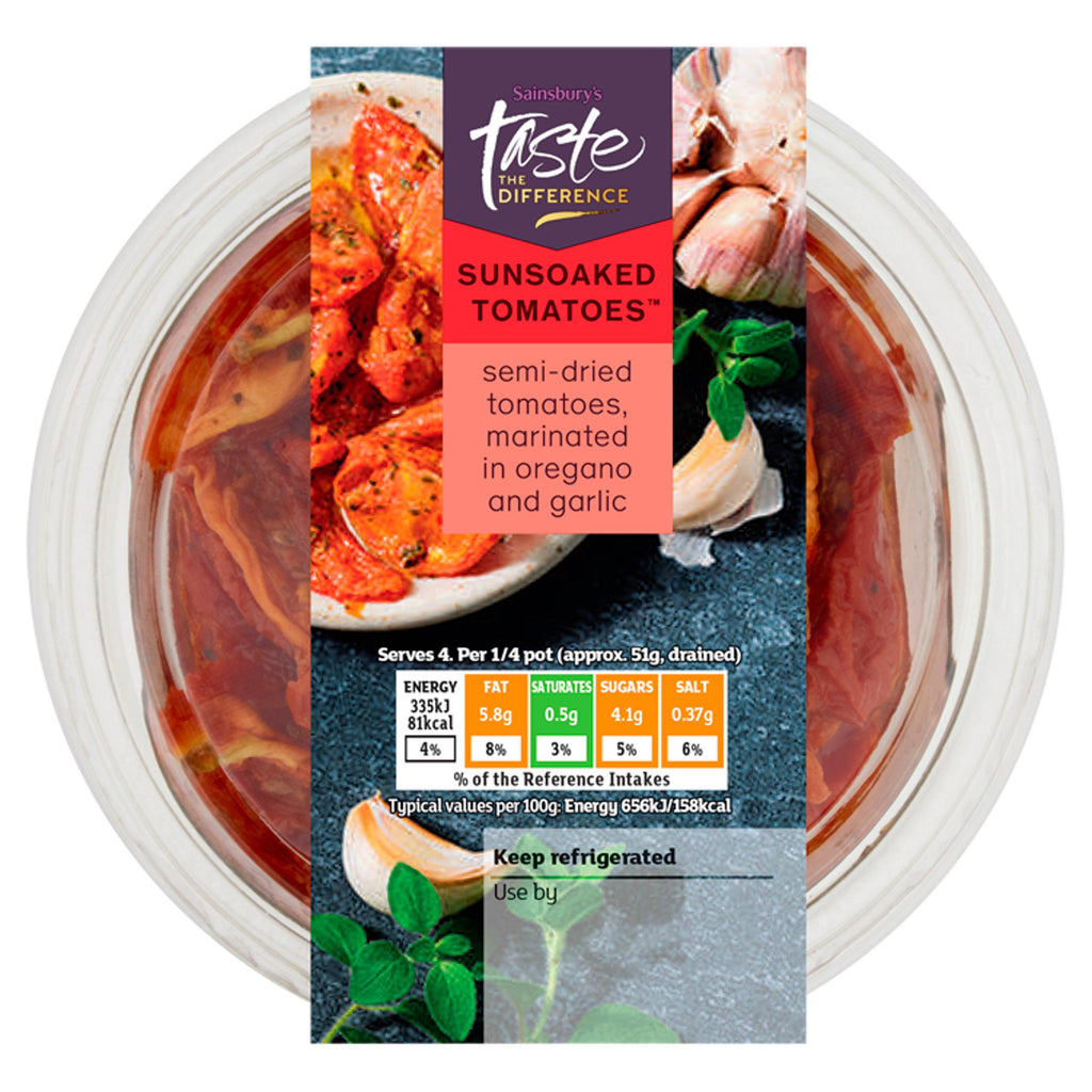 Sainsbury's Sunsoaked Tomatoes with Oregano & Garlic, Taste the Difference 265g