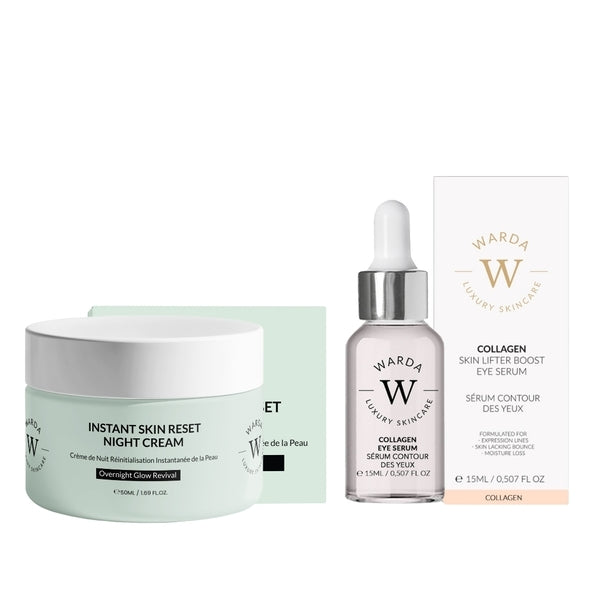 Warda Luminous Nights skincare set with retinol and collagen, UK version