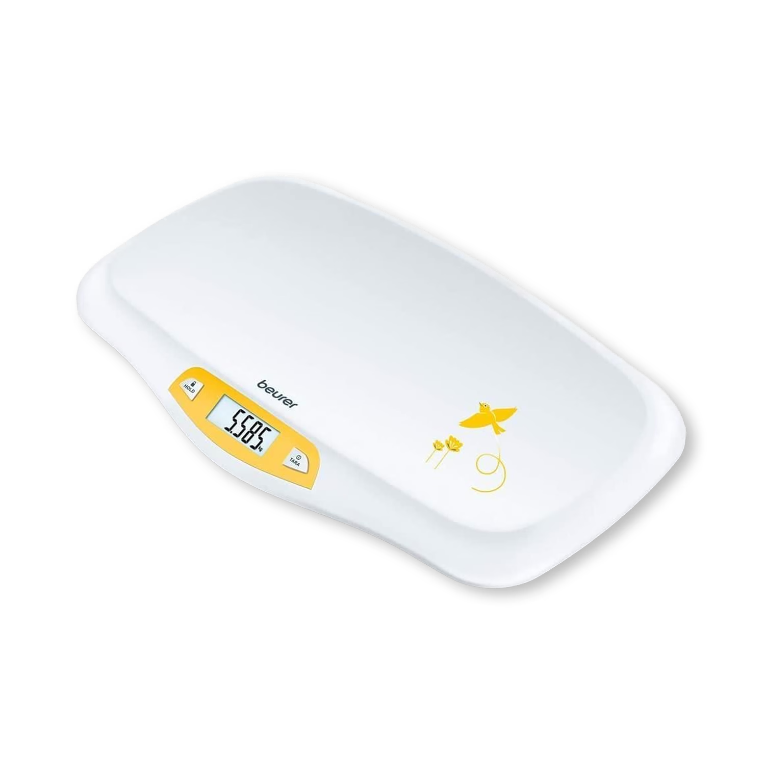 Beurer baby scale with curved weighing platform white - British product