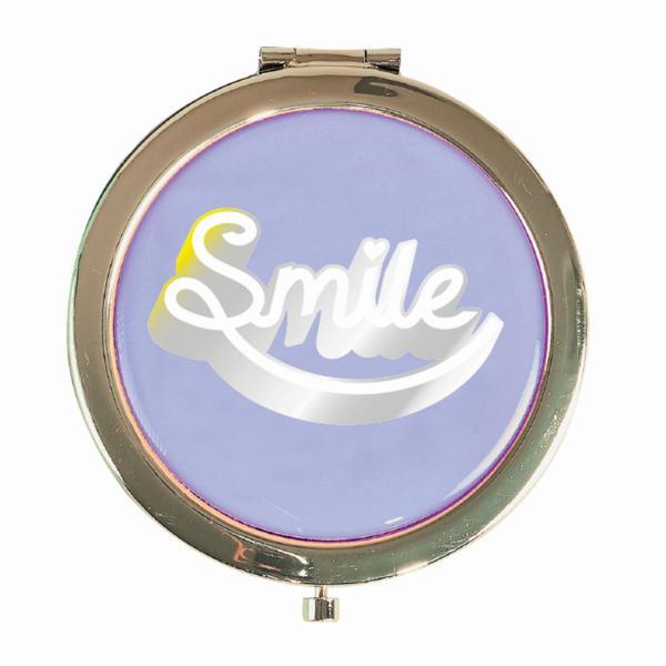 Yes Studio Purple Smile travel compact mirror 7cm, UK version