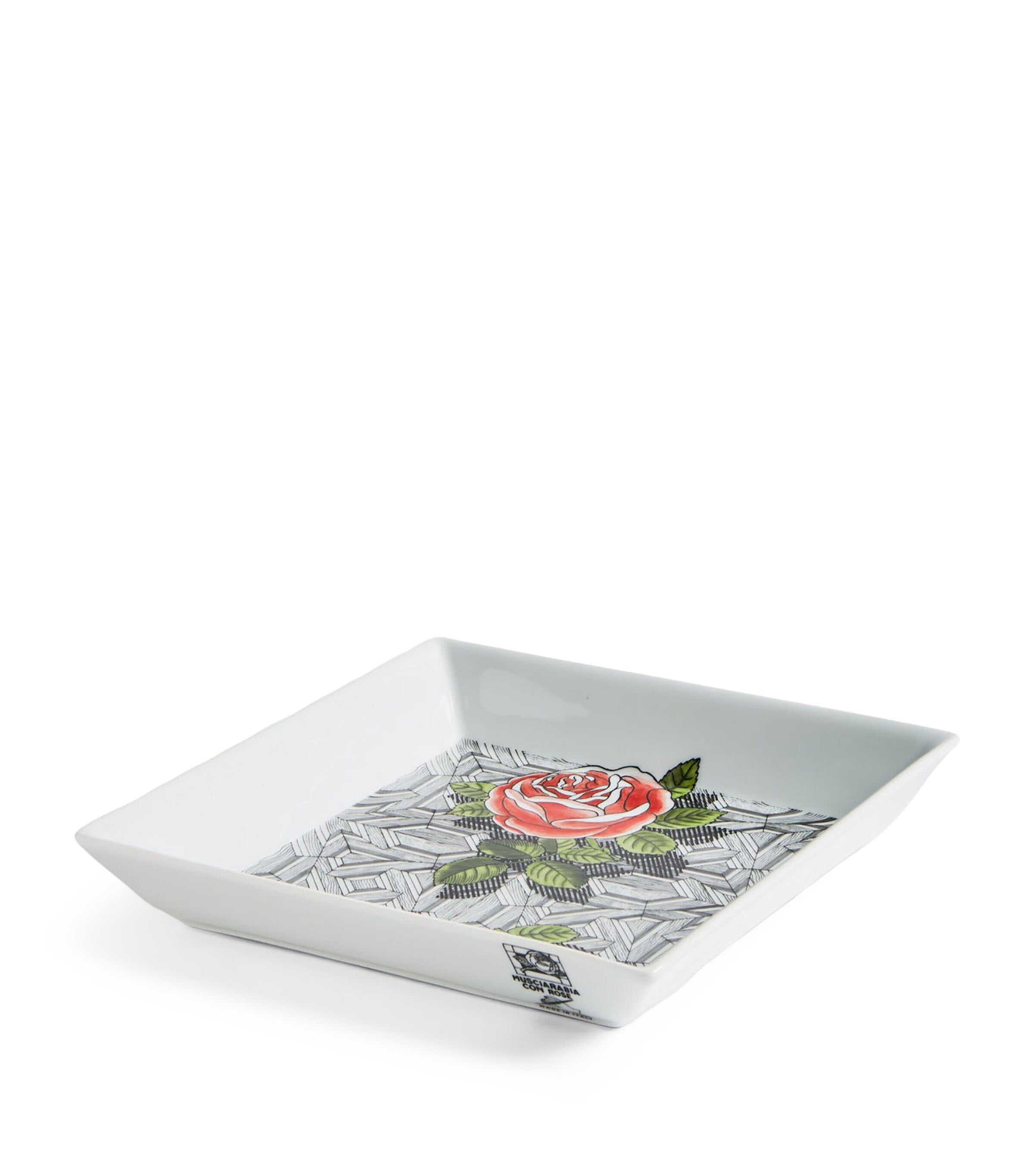 Fornasetti Musciarabia con rose square plate 20cm x 20cm - British product