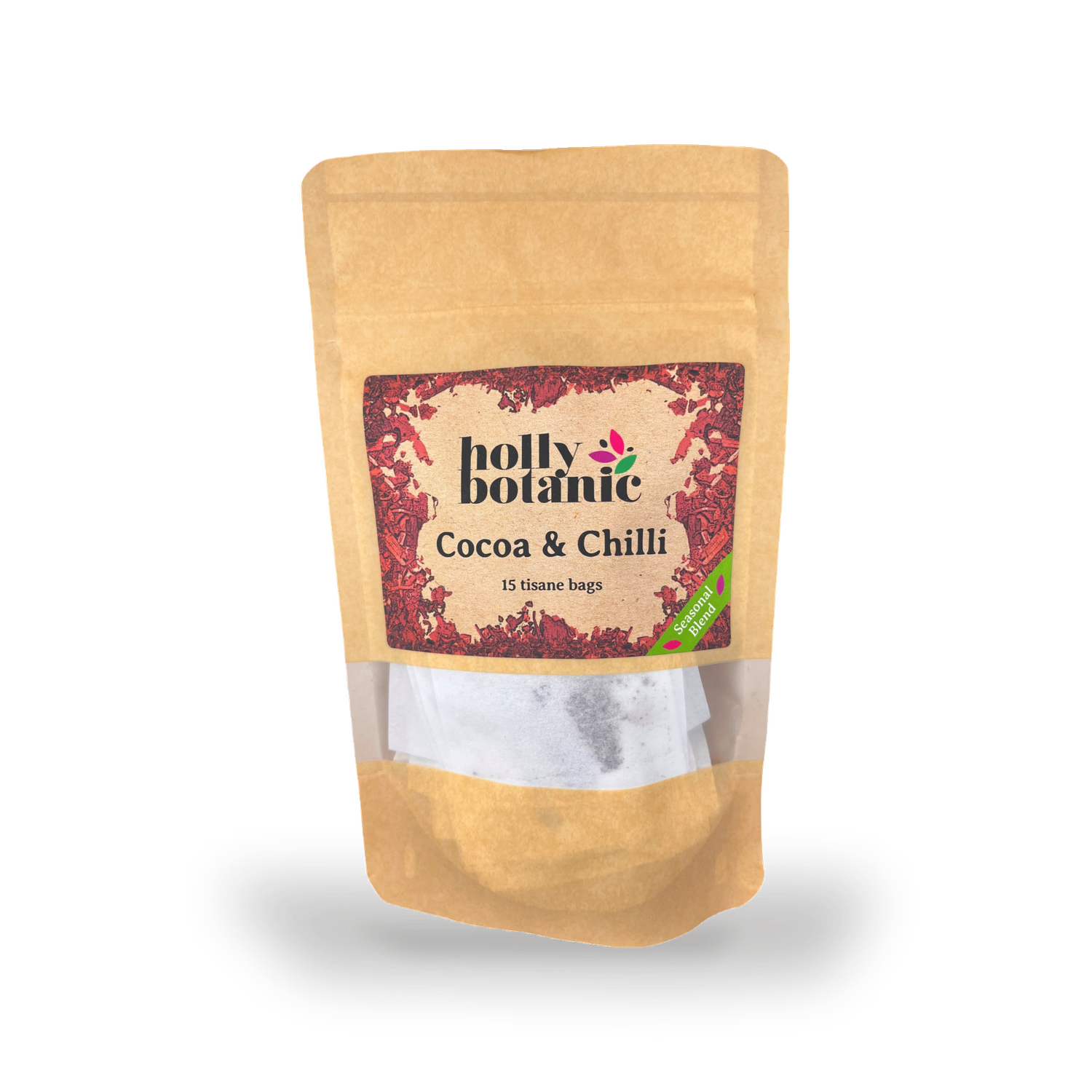 Holly Botanic Cocoa & Chilli Tisane 15 tea bags - British product