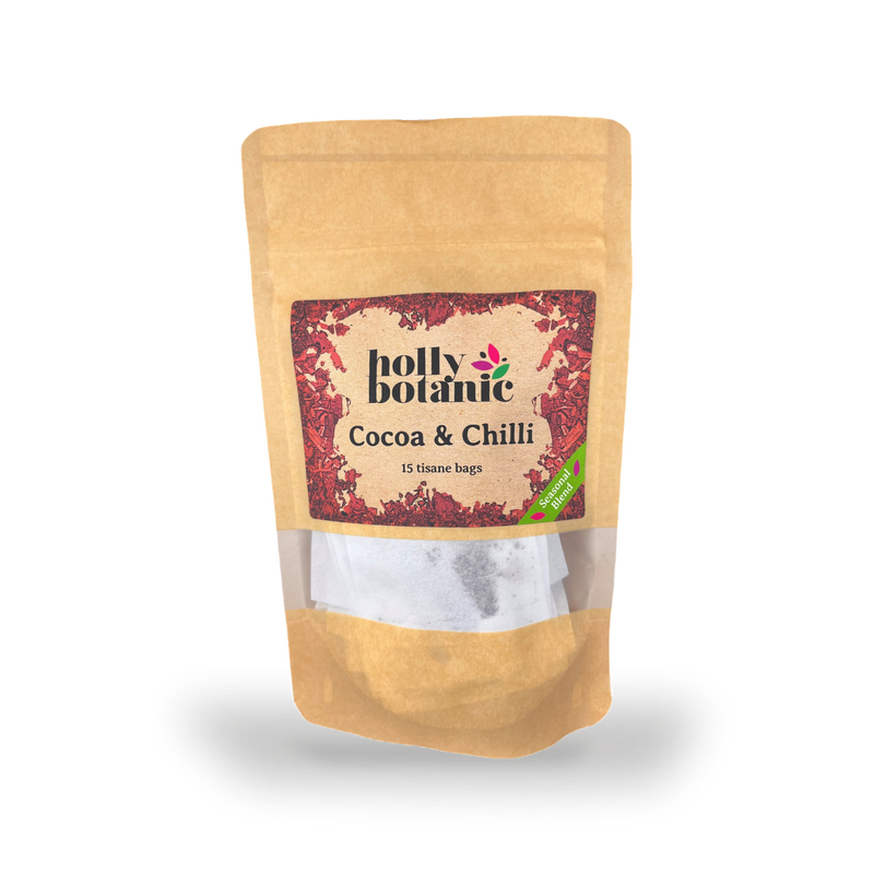 Holly Botanic Cocoa & Chilli Tisane 15 tea bags - British product