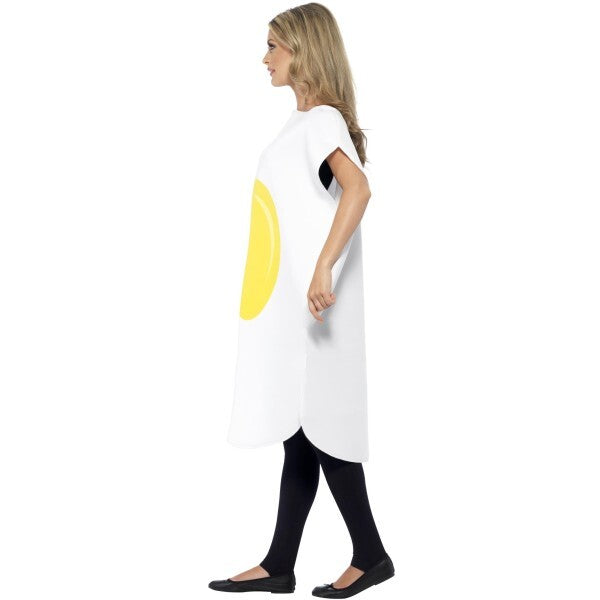 Smiffys egg costume white with printed tabard, UK version