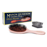 Mason Pearson Handy Boar Bristle Hairbrush Pink, imported from the UK