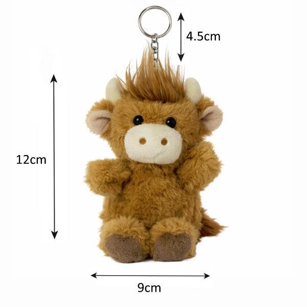 Aroma Home Harris Highland Cow keyring, UK version