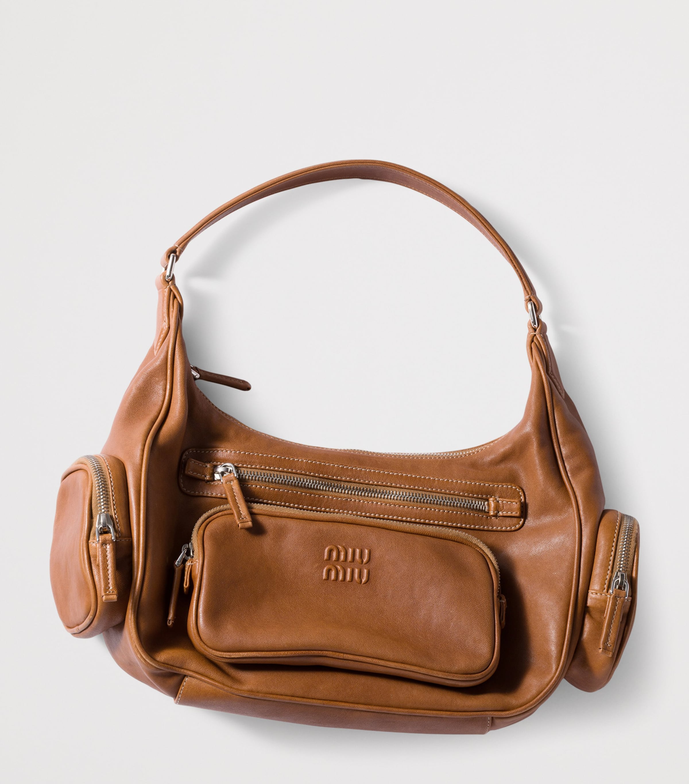 Miu Miu Pocket top-handle bag in nappa leather, UK version