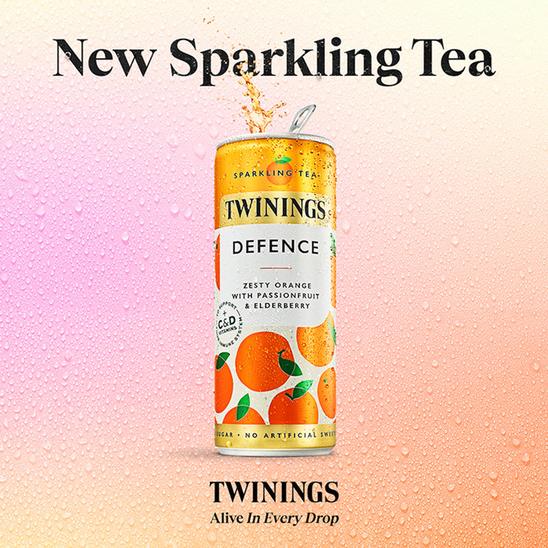 Twinings Defence Orange & Passionfruit Sparkling Tea 250ml, UK version