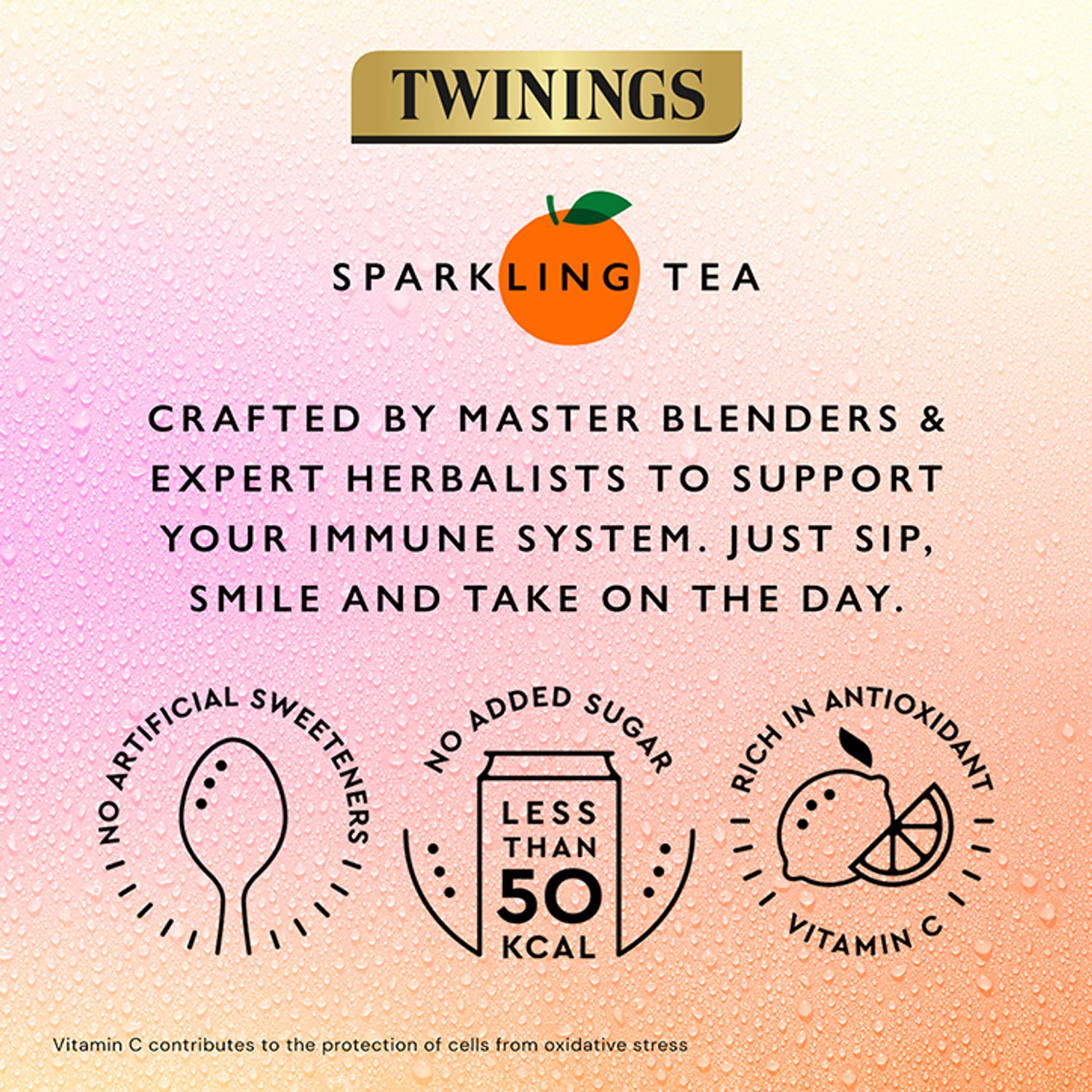 Twinings Defence Orange & Passionfruit Sparkling Tea 250ml, UK version
