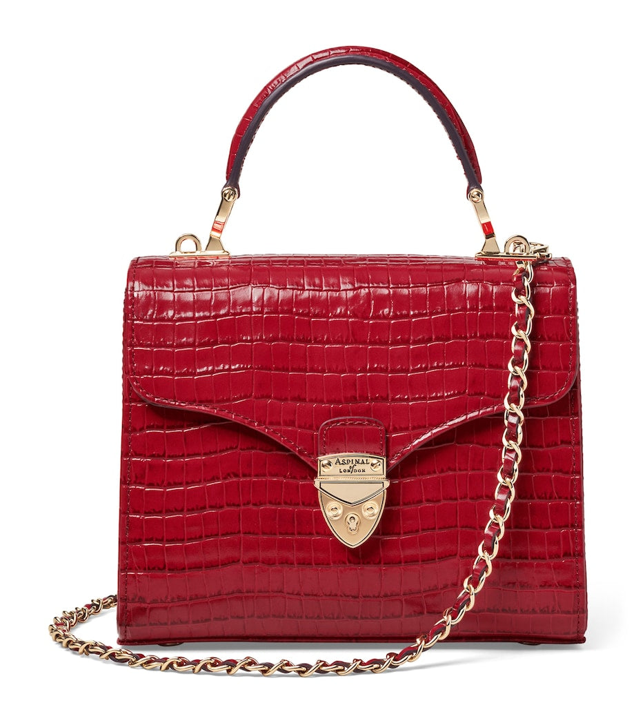 Aspinal of London midi Mayfair top-handle leather bag - British product