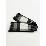 SVNX black and white checked print gloves, imported from the UK