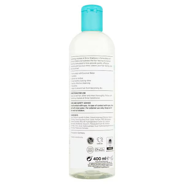 Superdrug Extracts Coconut Water Shampoo 400ml (British brand)