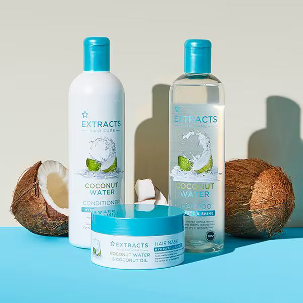Superdrug Extracts Coconut Water Shampoo 400ml (British brand)