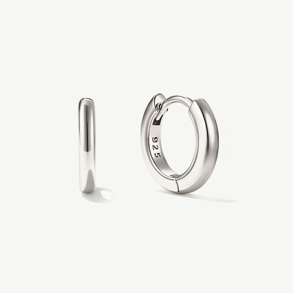 MUCHV sterling silver tiny huggie hoop earrings 8mm, UK version
